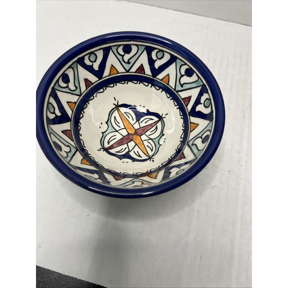 Mexican Signed Small Talavera‎ 4 inch Ceramic Condiment Bowl/Dish